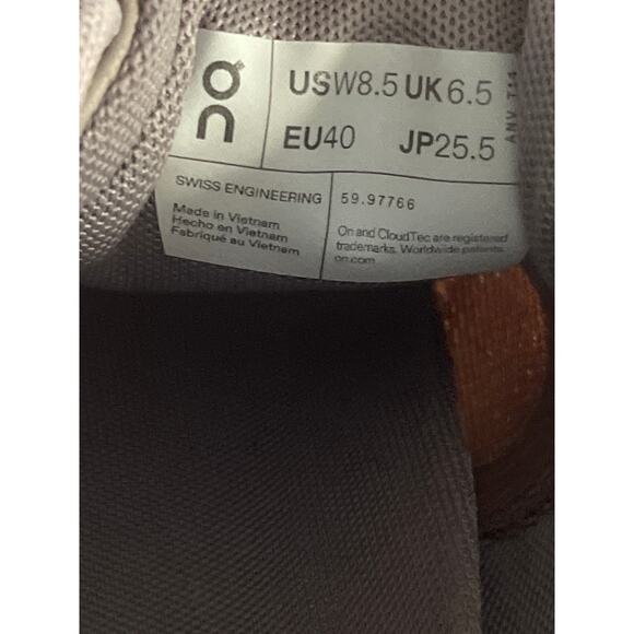 On Running(WMNS) On Running Cloud 5 'Rosebrown Fog' Size 8.5 - Picture 7 of 10